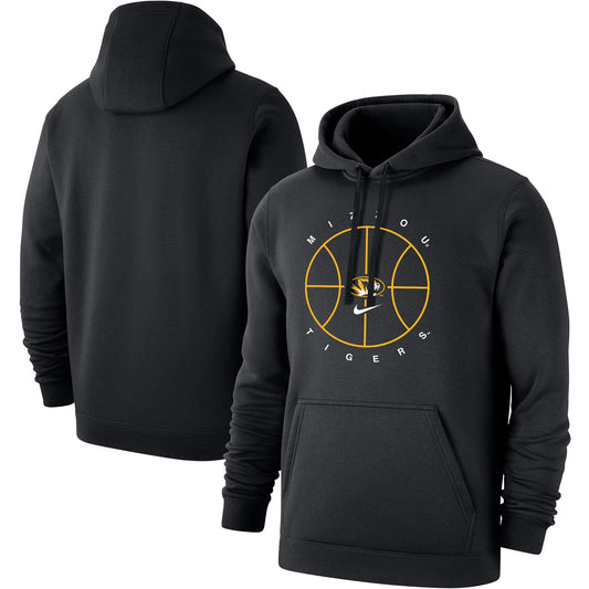 Men's Nike Black Missouri Tigers Basketball Icon Club Fleece Pullover Hoodie