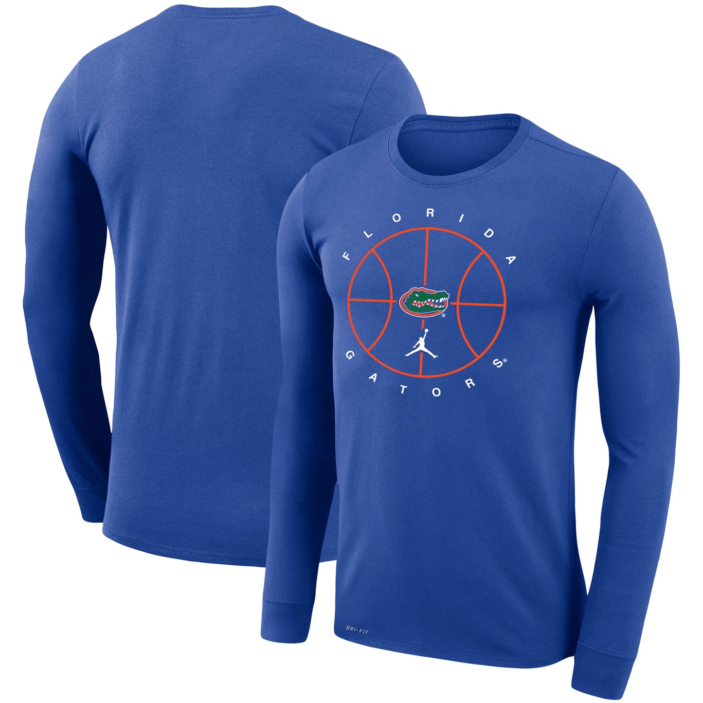 Men's Jordan Brand Royal Florida Gators Basketball Icon Legend Performance Long Sleeve T-Shirt