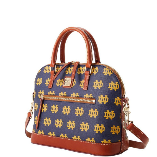 Dooney & Bourke Notre Dame Fighting Irish Signature Zip Satchel Purse