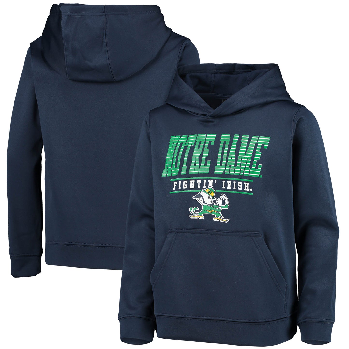 Youth Navy Notre Dame Fighting Irish Fast Pullover Hoodie