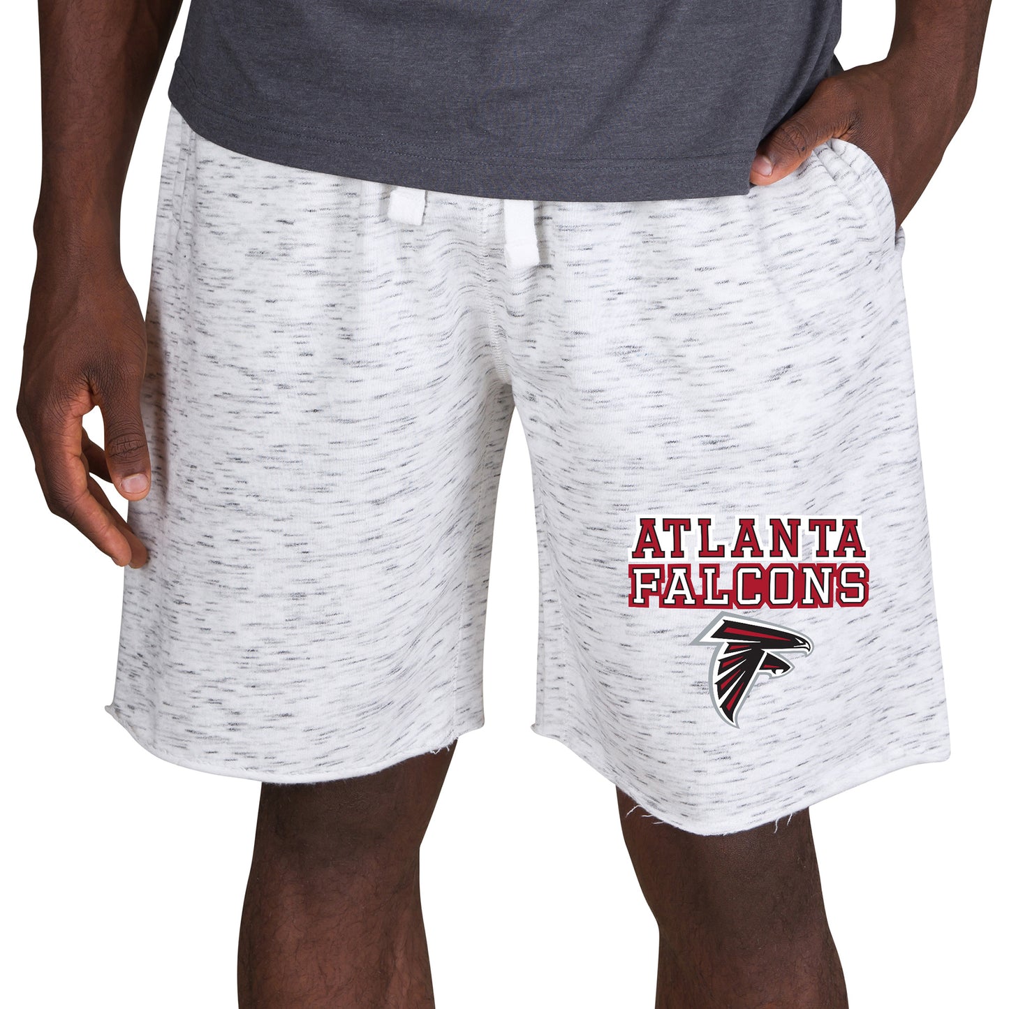 Men's Concepts Sport White/Charcoal Atlanta Falcons Alley Fleece Shorts