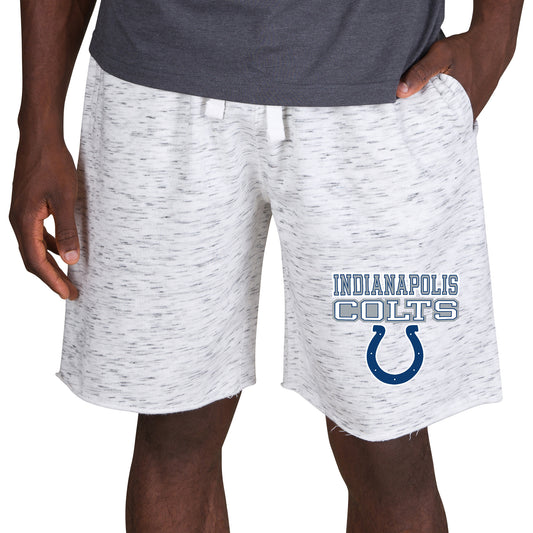 Men's Concepts Sport White/Charcoal Indianapolis Colts Alley Fleece Shorts