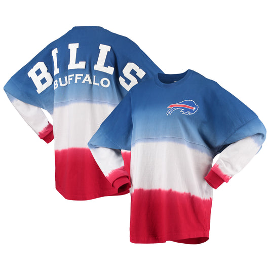 Women's Fanatics Royal/Red Buffalo Bills Ombre Long Sleeve T-Shirt