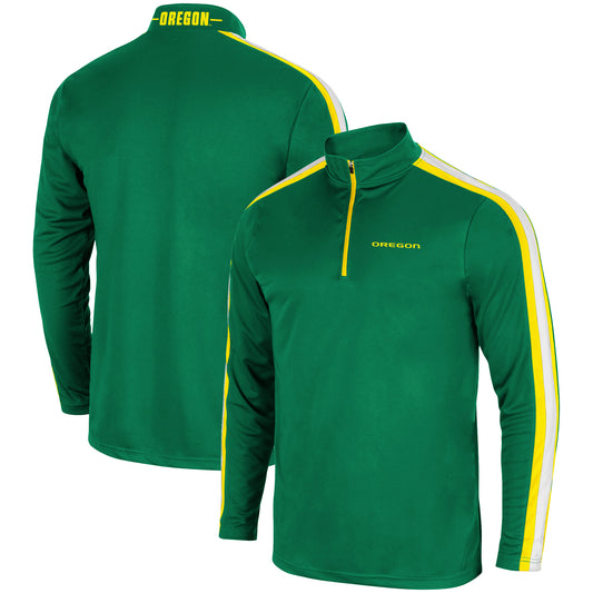 Men's Colosseum Green Oregon Ducks 1955 Quarter-Zip Jacket