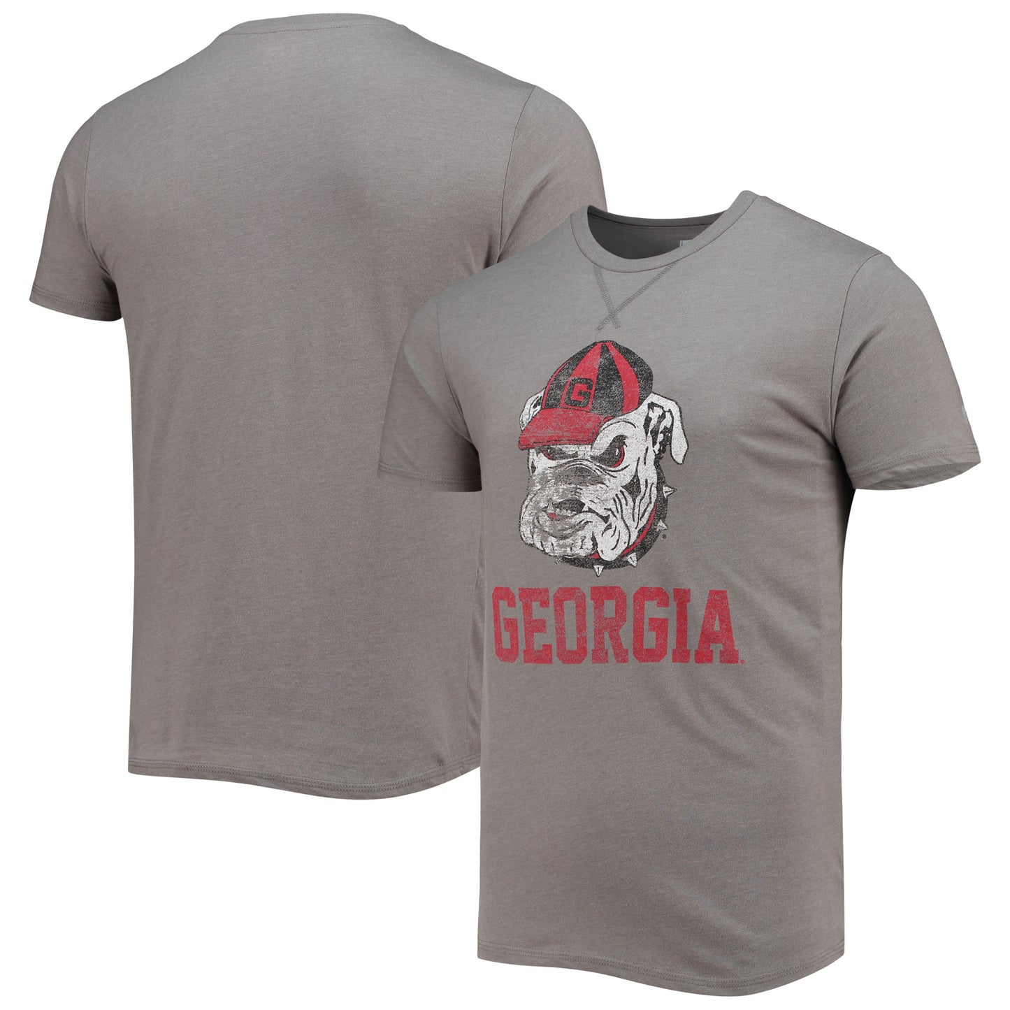 Men's Russell Heathered Charcoal Georgia Bulldogs Athletic Fit T-Shirt