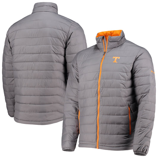 Men's Columbia Charcoal Tennessee Volunteers Powder Lite Omni-Heat Reflective Full-Zip Jacket