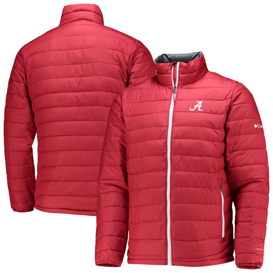 Men's Columbia Crimson Alabama Crimson Tide Powder Lite Omni-Heat Reflective Full-Zip Jacket