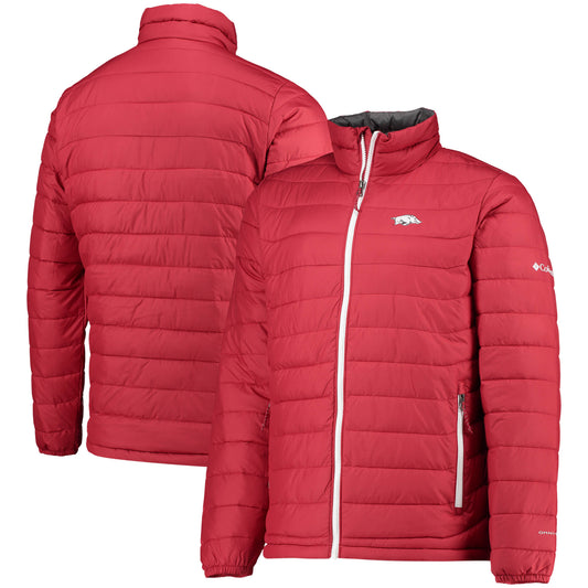 Men's Columbia Cardinal Arkansas Razorbacks Powder Lite Omni-Heat Reflective Full-Zip Jacket