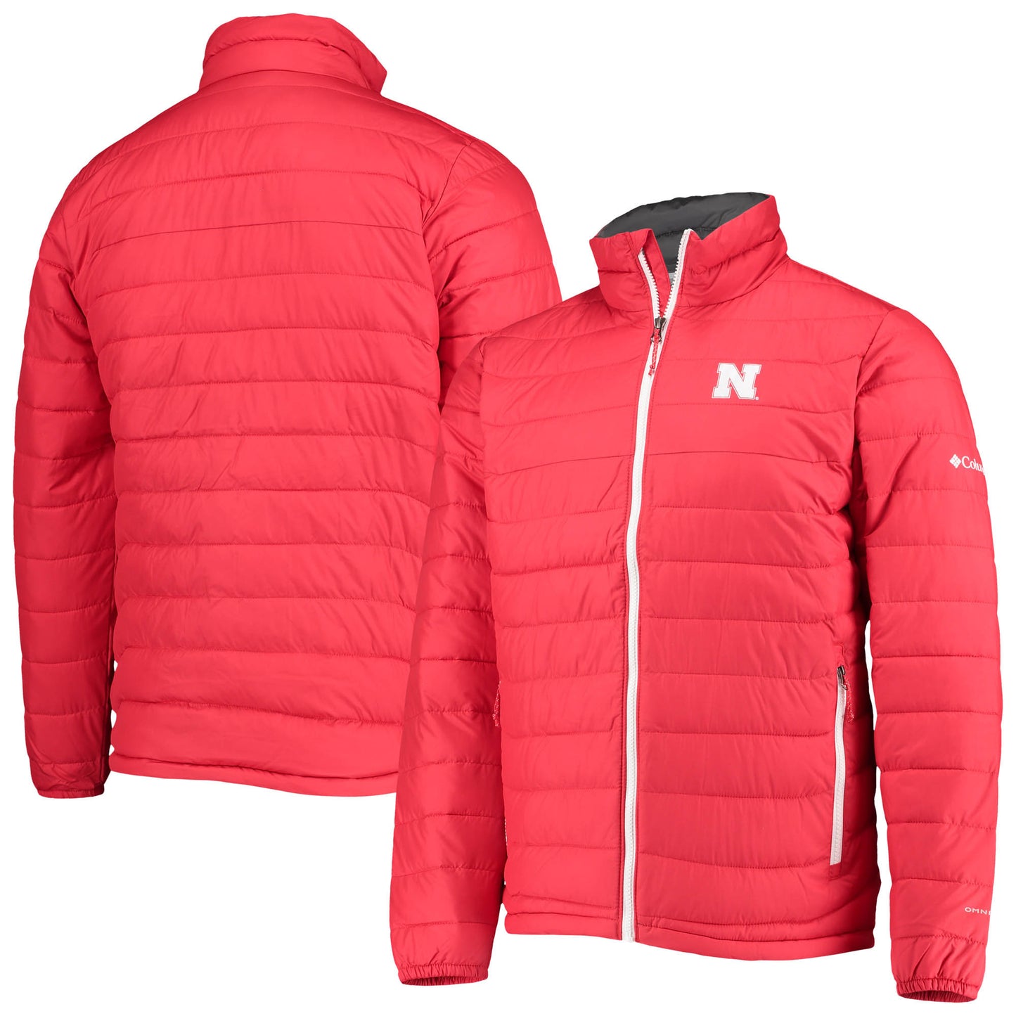 Men's Columbia Scarlet Nebraska Huskers Powder Lite Omni-Heat Reflective Full-Zip Jacket