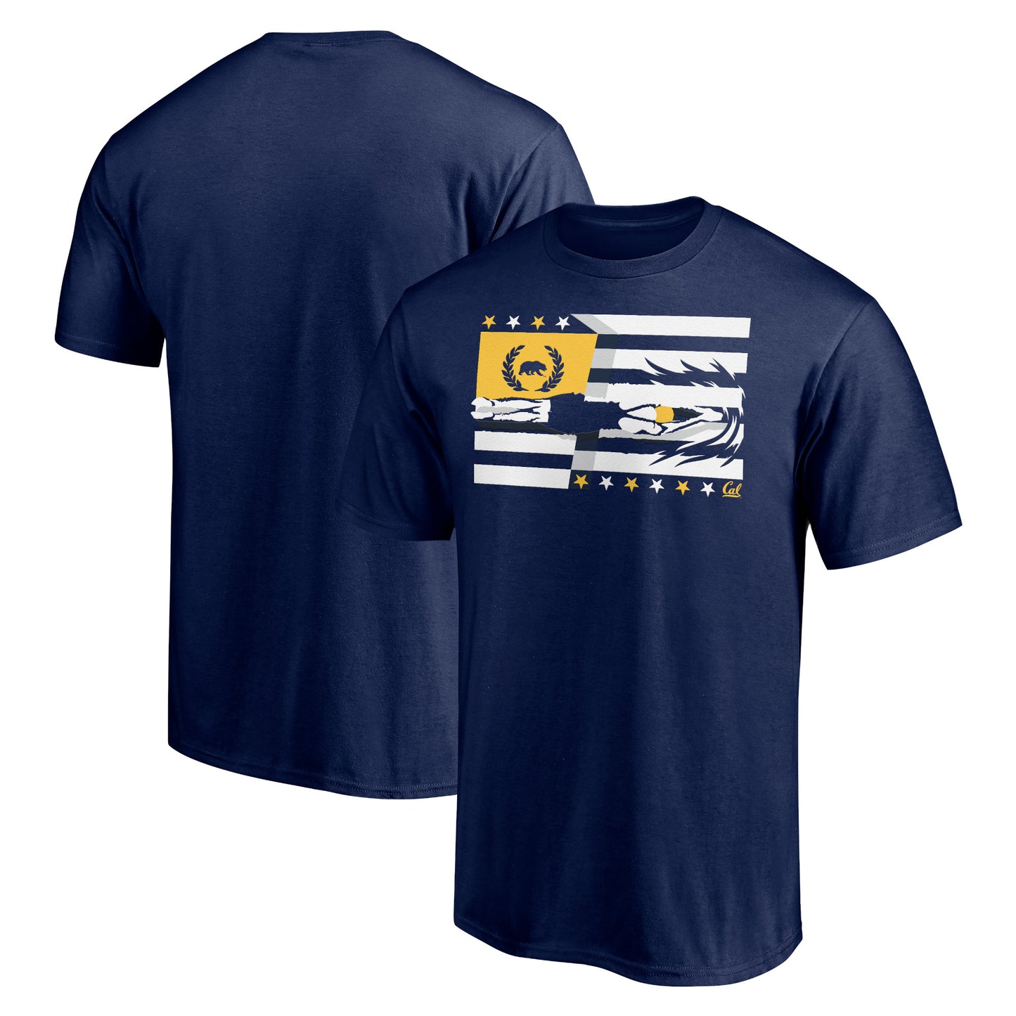 Men's Navy Cal Bears Patriotic Swimming T-Shirt