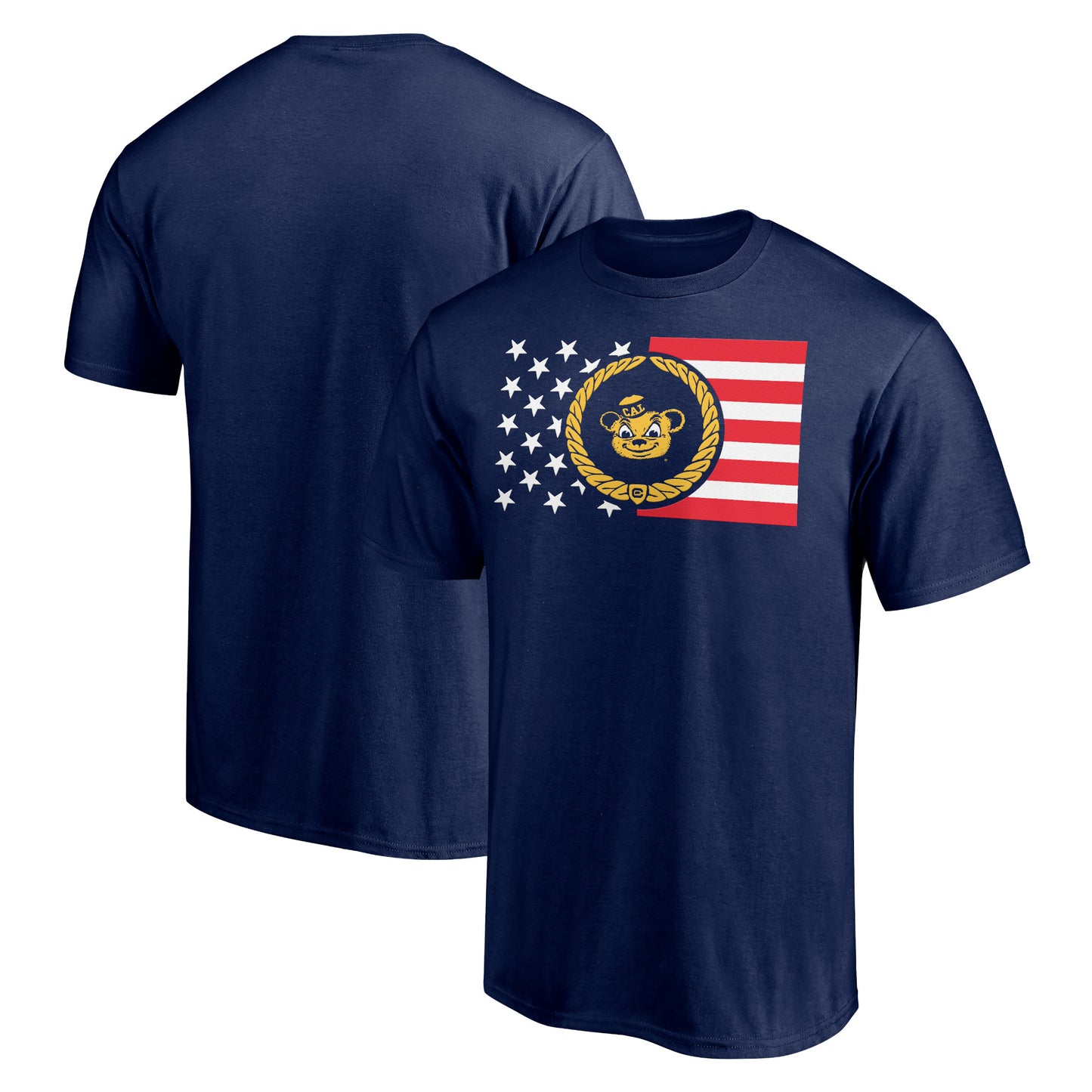 Men's Navy Cal Bears Patriotic Americana Color T-Shirt