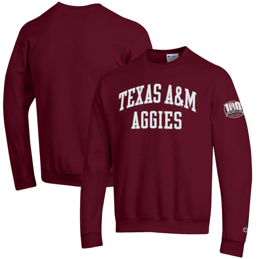 Men's Champion Maroon Texas A&M Aggies 12th Man Centennial Pullover Sweatshirt