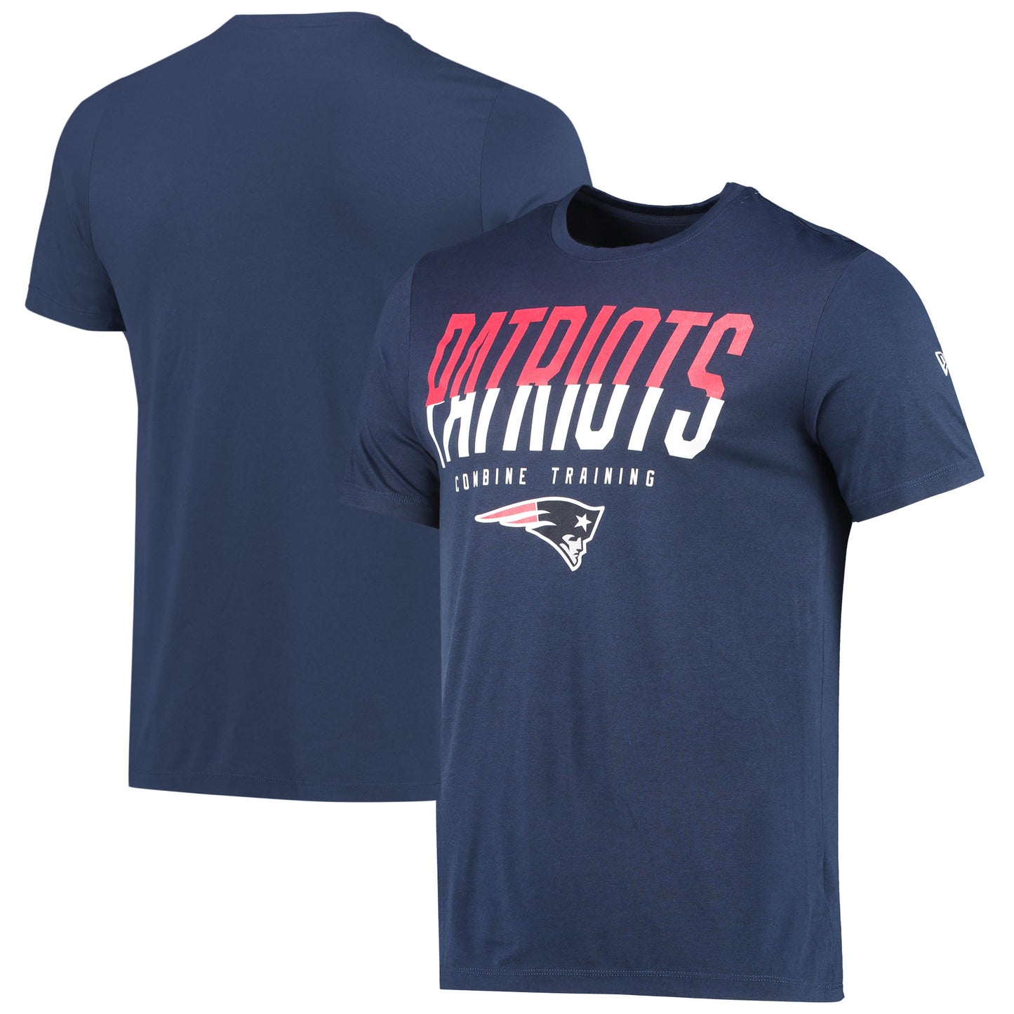 Men's New Era Navy New England Patriots Combine Authentic Big Stage T-Shirt