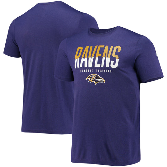 Men's New Era Purple Baltimore Ravens Combine Authentic Big Stage T-Shirt