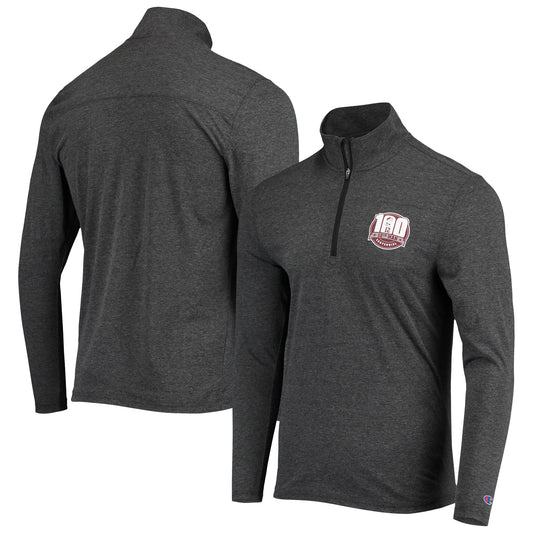 Men's Champion Heathered Black Texas A&M Aggies 12th Man Centennial Field Day Quarter-Zip Jacket