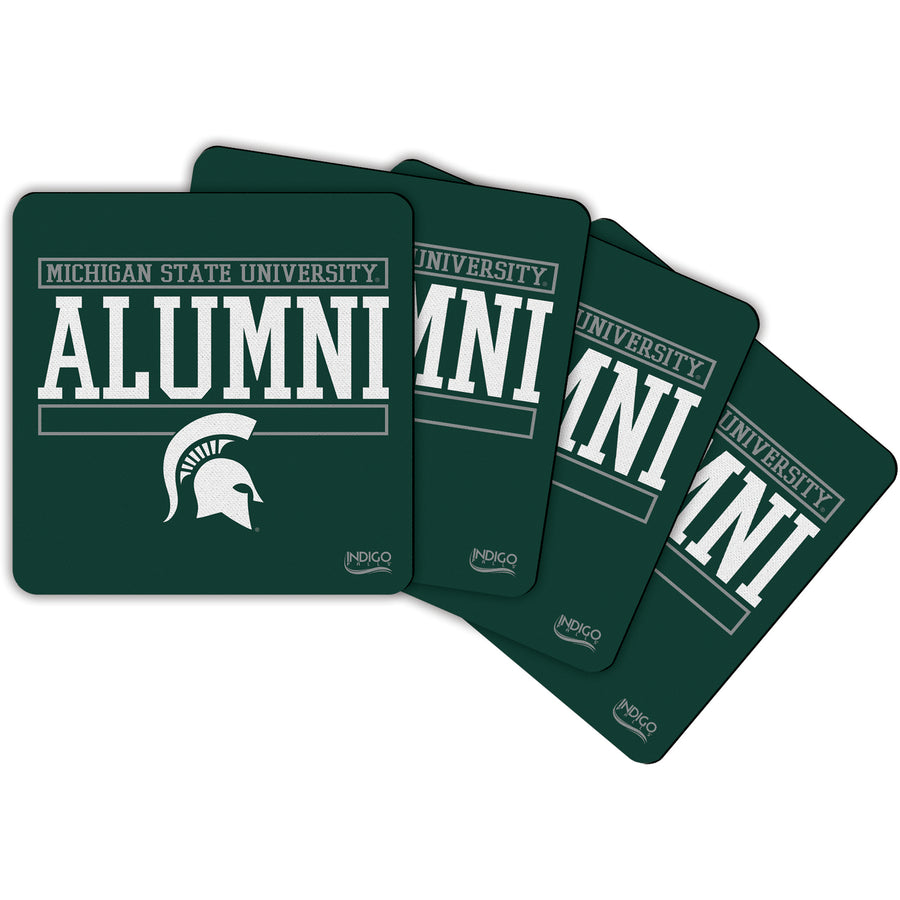 Michigan State Spartans Alumni 4-Pack Neoprene Coaster Set