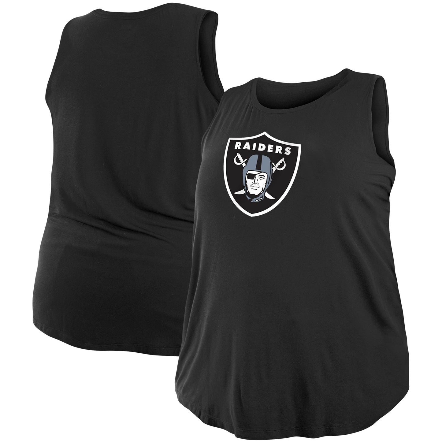 Women's New Era Black Las Vegas Raiders Plus Size Tank Top