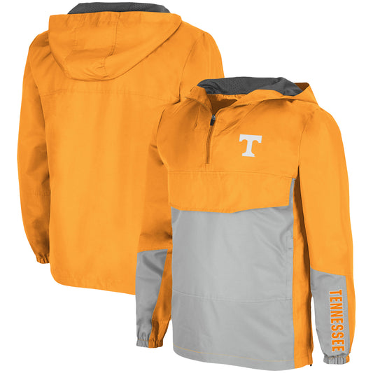 Men's Colosseum Tennessee Orange Tennessee Volunteers Freeway Theory Quarter-Zip Anorak Hoodie