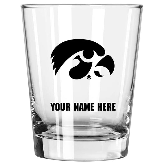 Iowa Hawkeyes 15oz. Personalized Double Old Fashioned Glass