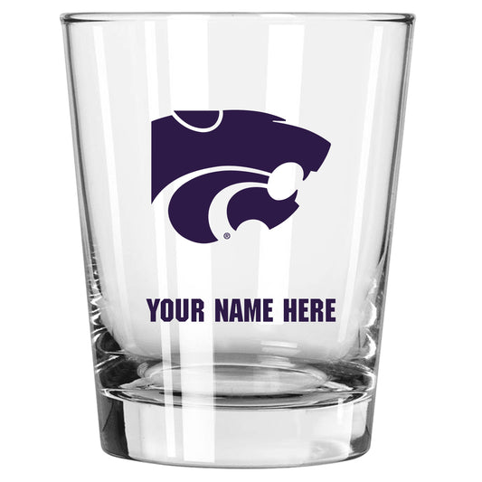Kansas State Wildcats 15oz. Personalized Double Old Fashioned Glass