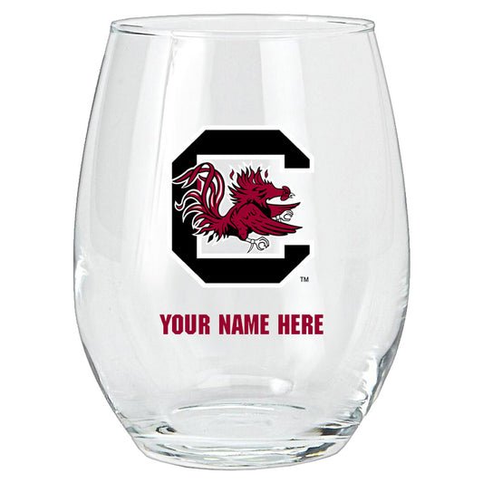 South Carolina Gamecocks 15oz. Personalized Stemless Glass Tumbler