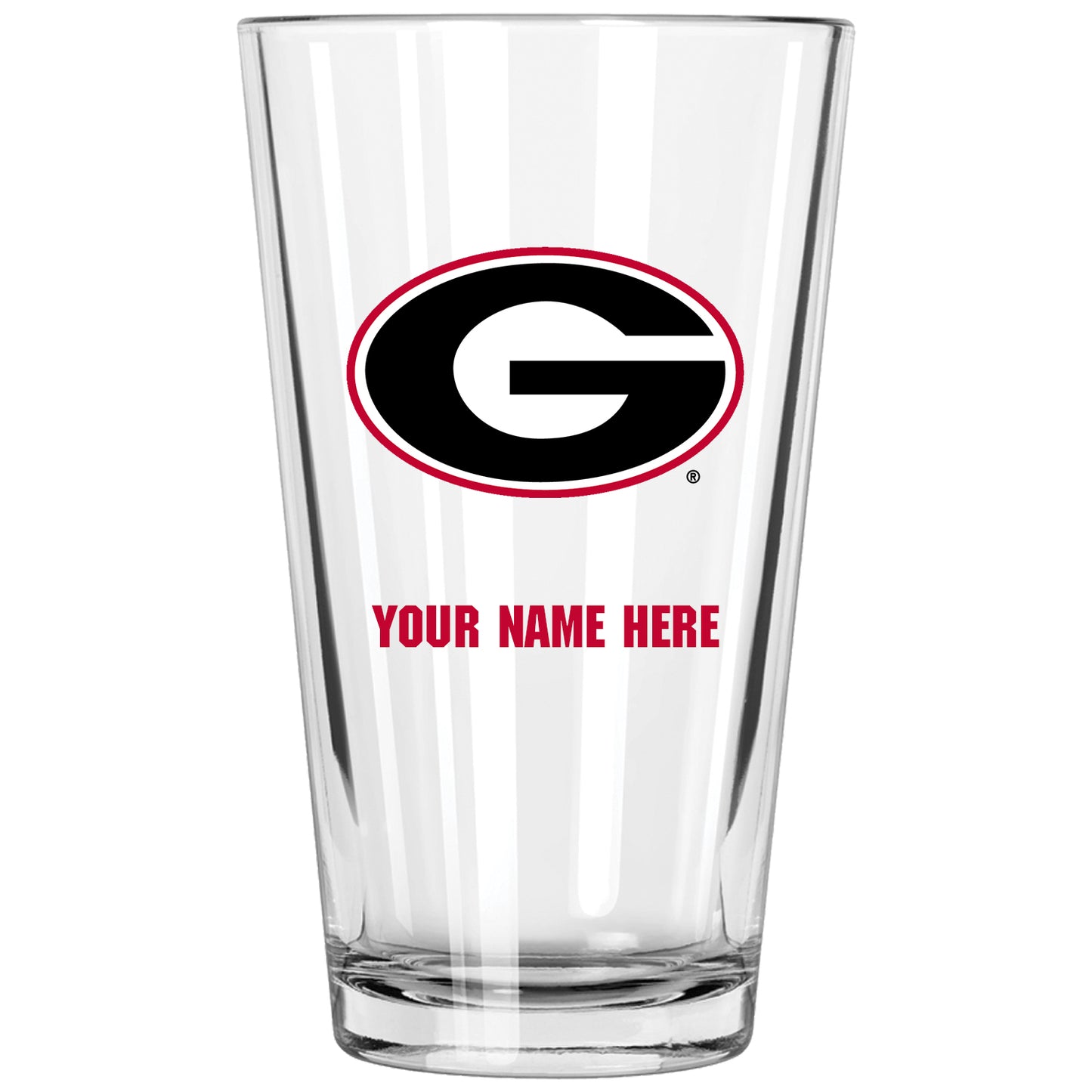 Georgia Bulldogs 16oz. Personalized Pint Glass
