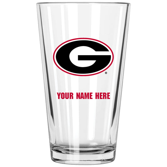 Georgia Bulldogs 16oz. Personalized Pint Glass