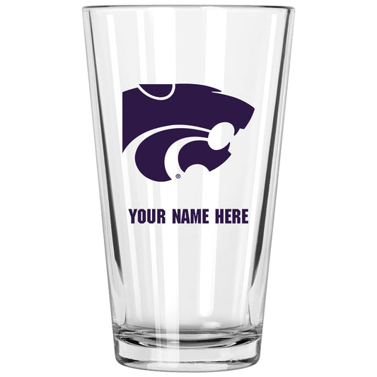 Kansas State Wildcats 16oz. Personalized Pint Glass