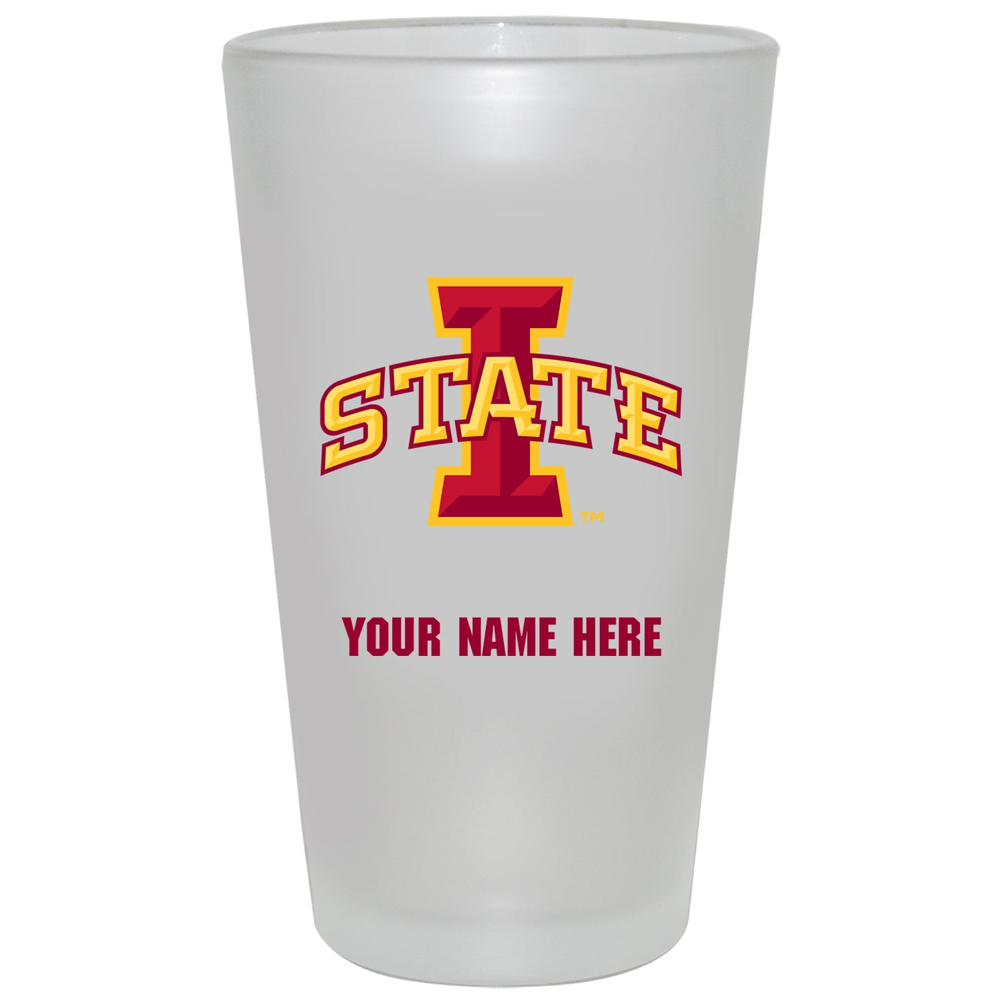 Iowa State Cyclones 16oz. Frosted Personalized Pint Glass