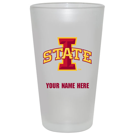 Iowa State Cyclones 16oz. Frosted Personalized Pint Glass