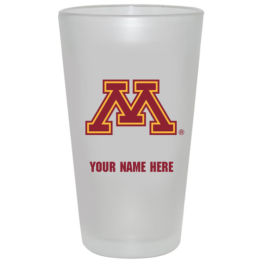 Minnesota Golden Gophers 16oz. Frosted Personalized Pint Glass