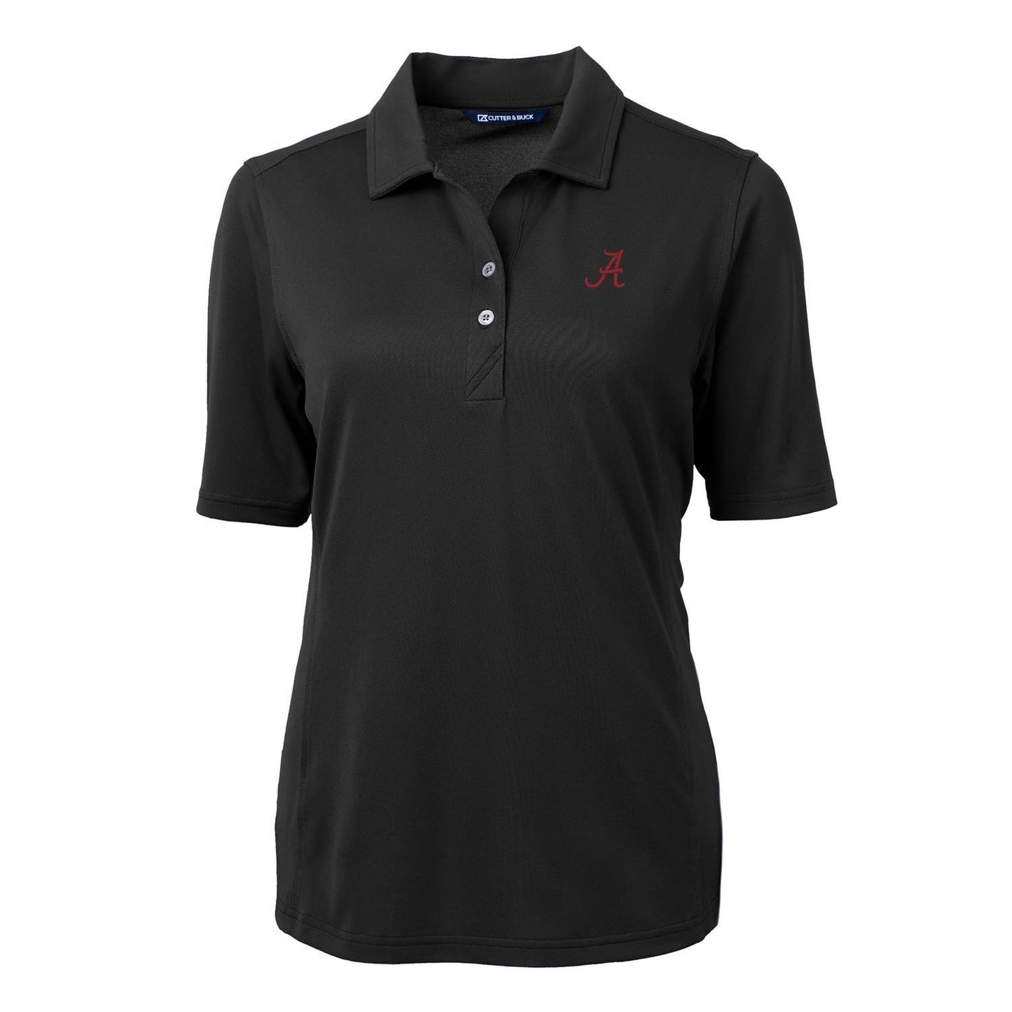 Women's Cutter & Buck Black Alabama Crimson Tide Virtue Eco Pique Recycled Polo