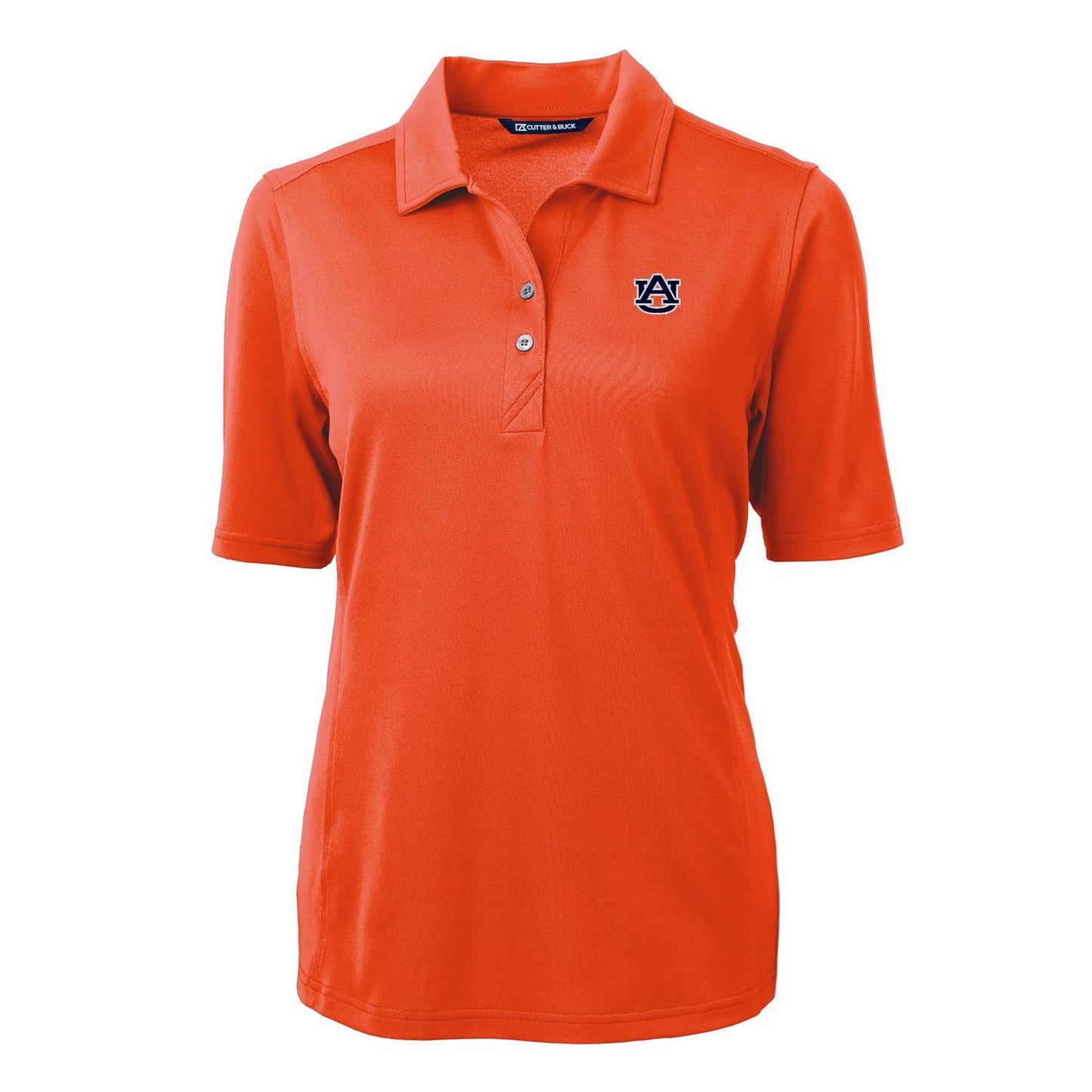 Women's Cutter & Buck Orange Auburn Tigers Virtue Eco Pique Recycled Polo