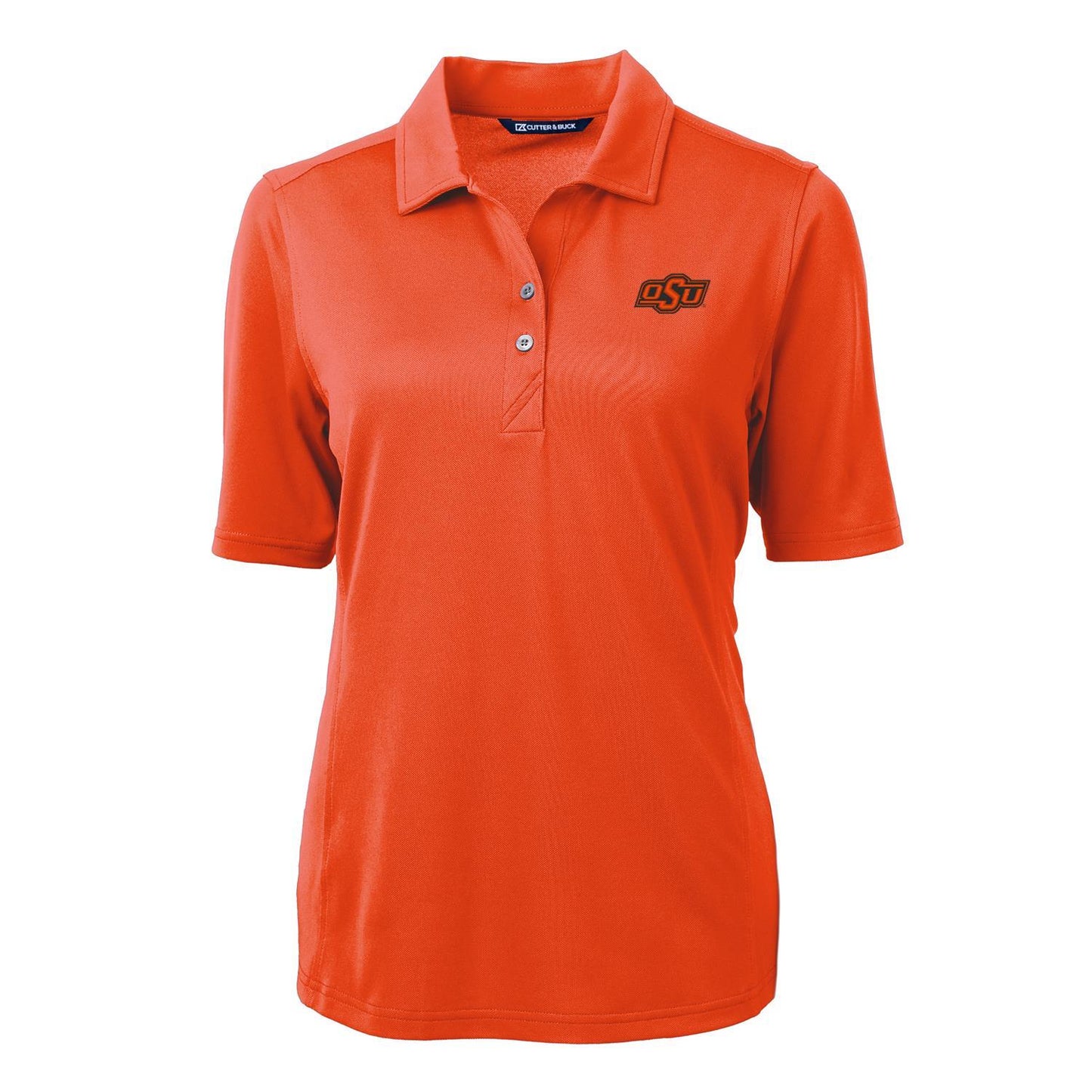 Women's Cutter & Buck Orange Oklahoma State Cowboys Virtue Eco Pique Recycled Polo