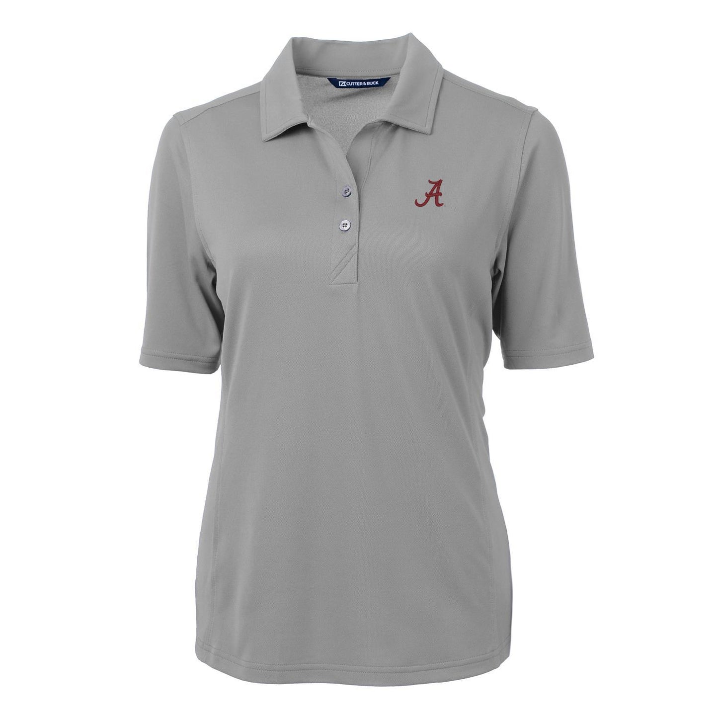 Women's Cutter & Buck Gray Alabama Crimson Tide Virtue Eco Pique Recycled Polo