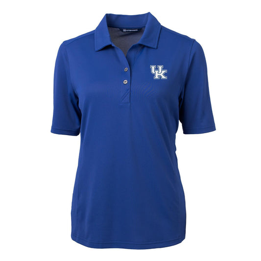 Women's Cutter & Buck Royal Kentucky Wildcats Virtue Eco Pique Recycled Polo