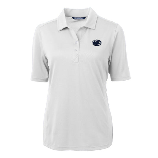 Women's Cutter & Buck White Penn State Nittany Lions Virtue Eco Pique Recycled Polo