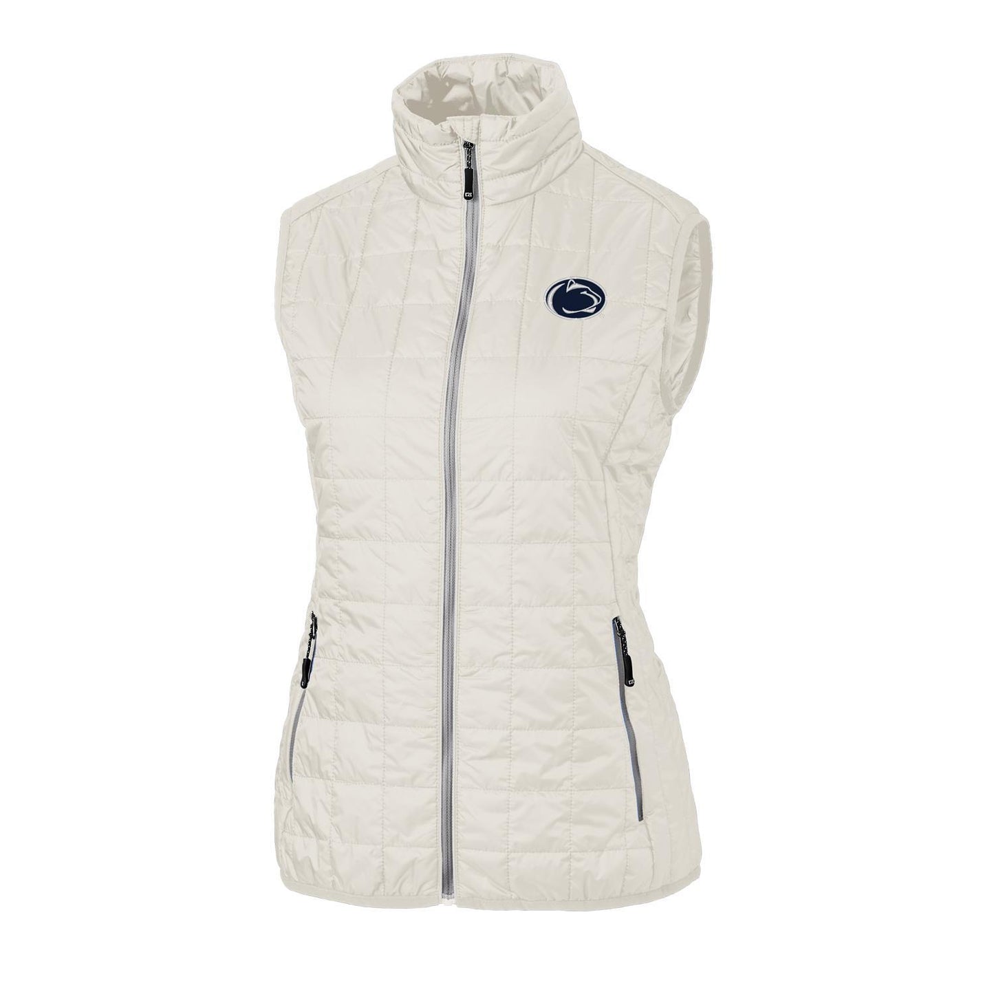 Women's Cutter & Buck White Penn State Nittany Lions Rainier PrimaLoft Eco Full-Zip Vest