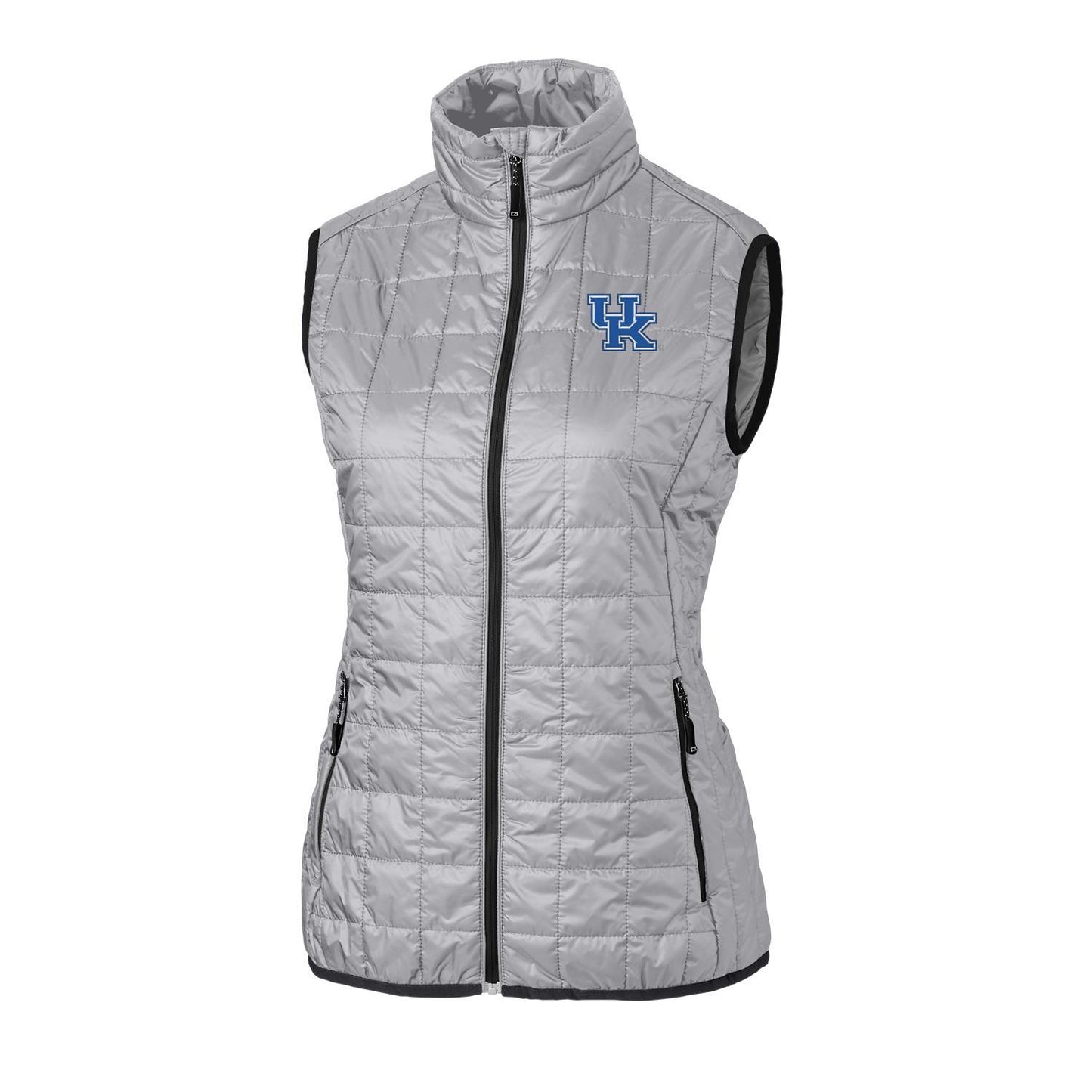 Women's Cutter & Buck Gray Kentucky Wildcats Rainier PrimaLoft Eco Full-Zip Vest