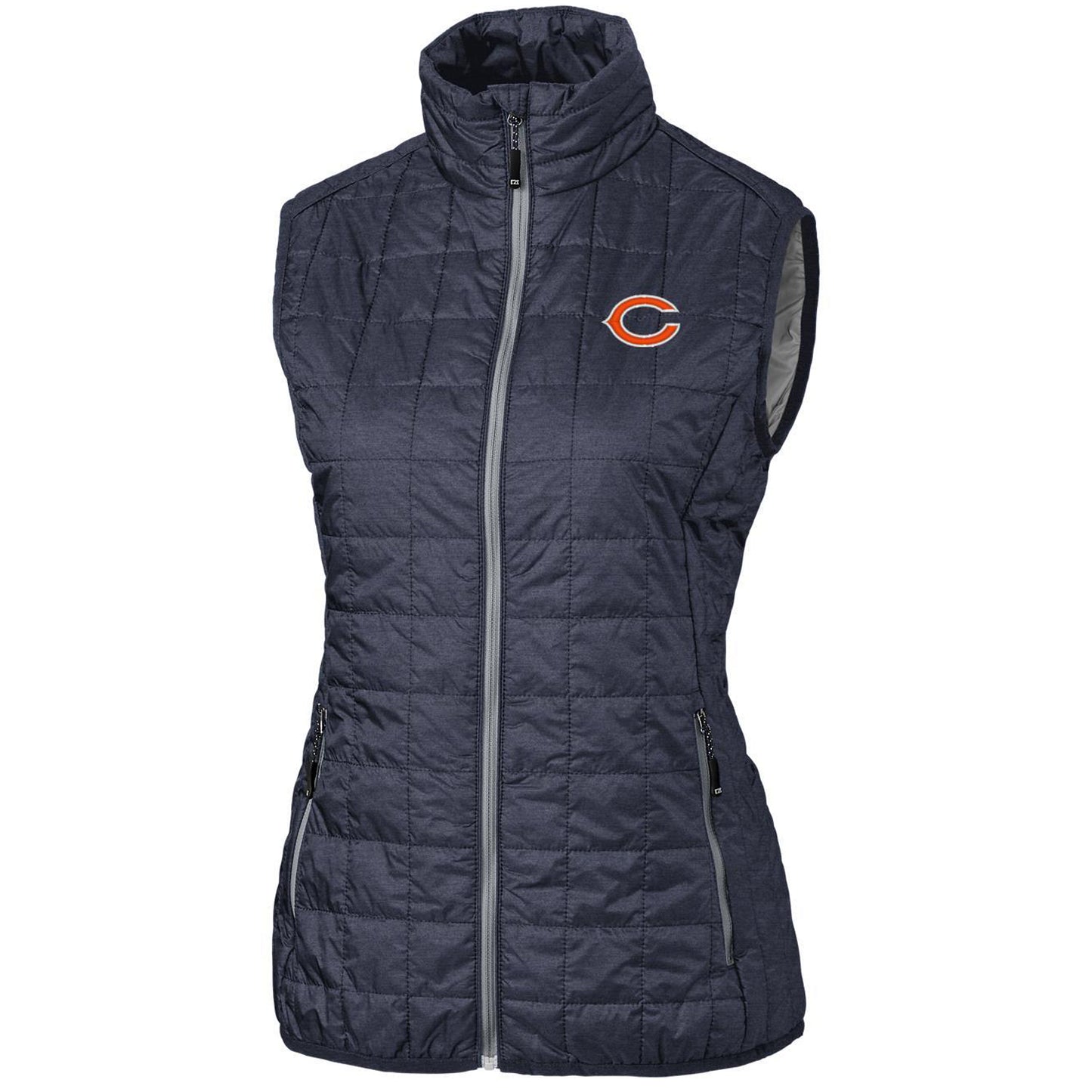 Women's Cutter & Buck Navy Chicago Bears Rainier PrimaLoft Eco Full-Zip Vest