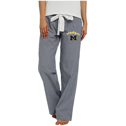 Women's Concepts Sport Navy/White Michigan Wolverines Tradition Lightweight Lounge Pants