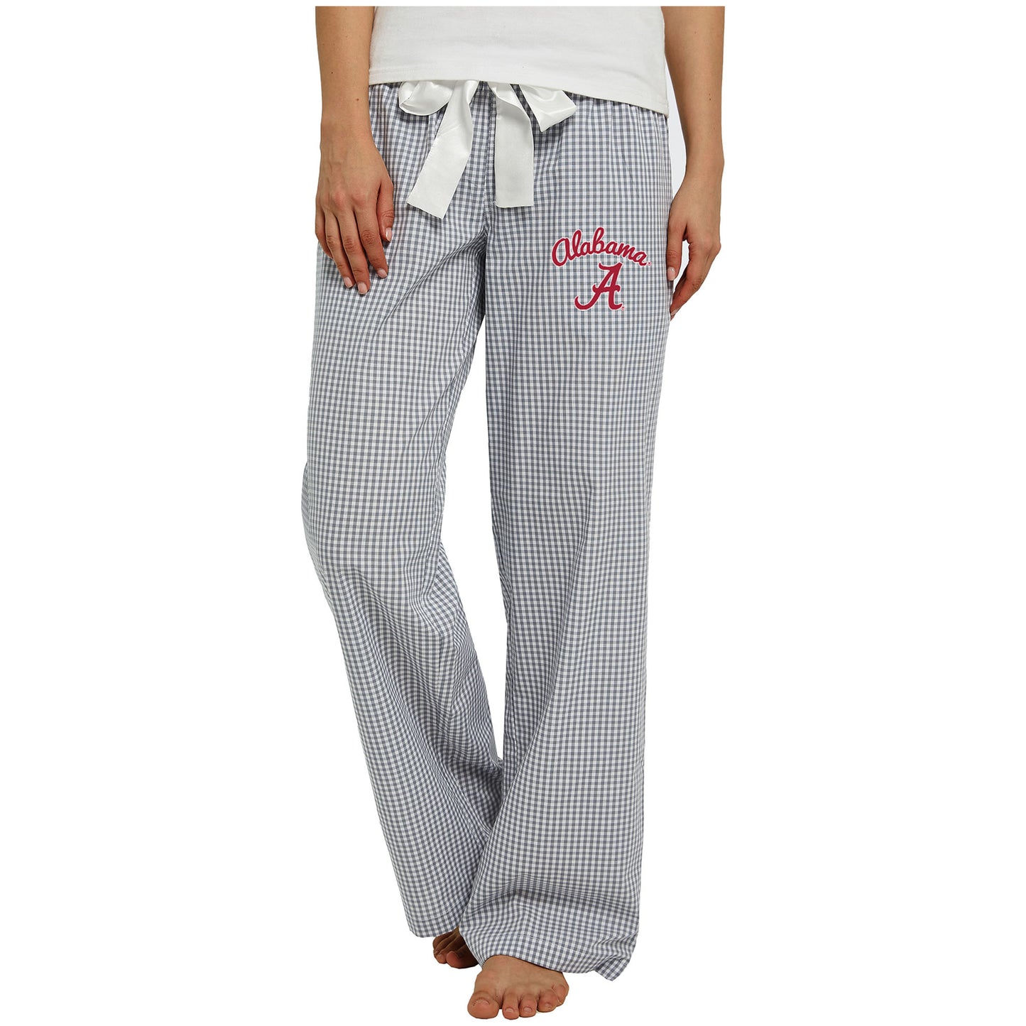 Women's Concepts Sport Gray/White Alabama Crimson Tide Tradition Lightweight Lounge Pants