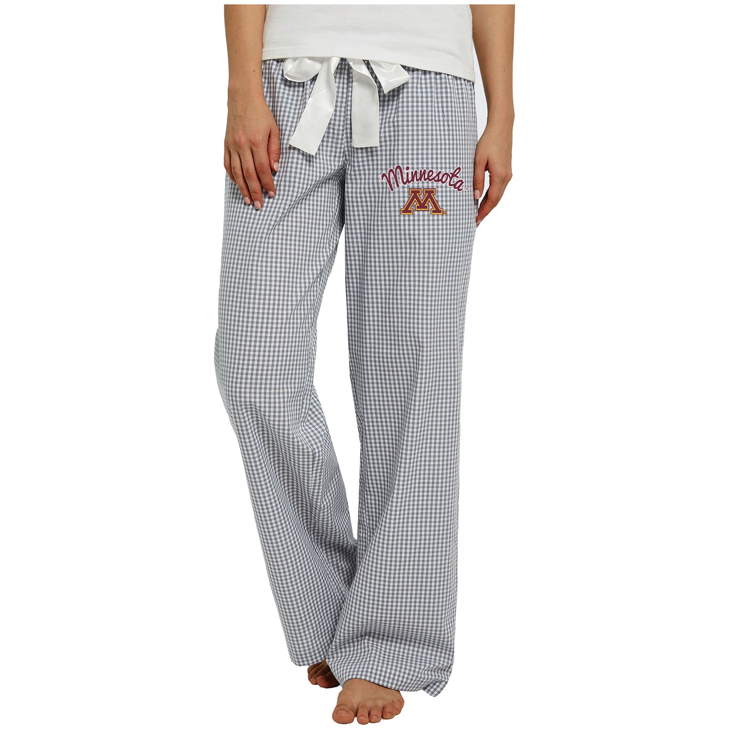 Women's Concepts Sport Gray/White Minnesota Golden Gophers Tradition Lightweight Lounge Pants