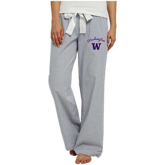 Women's Concepts Sport Gray/White Washington Huskies Tradition Lightweight Lounge Pants