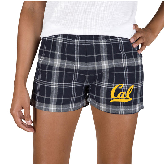 Women's Concepts Sport Navy/Gray Cal Bears Ultimate Flannel Sleep Shorts