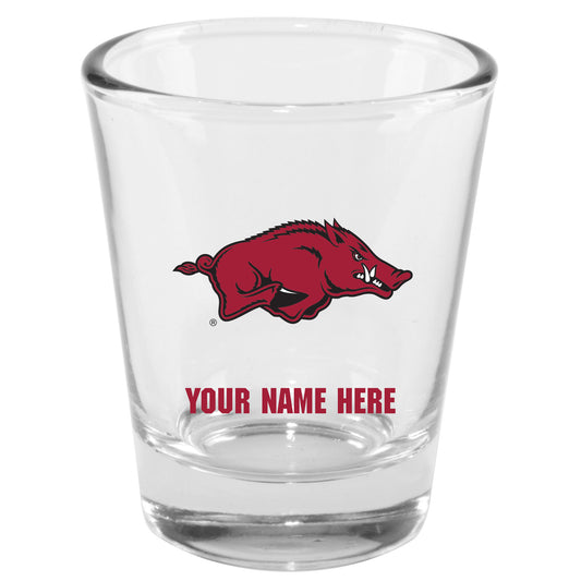 Arkansas Razorbacks 2oz. Personalized Shot Glass