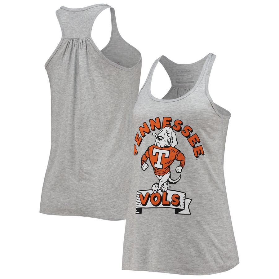Women's Homefield Heather Gray Tennessee Volunteers Vintage Racerback Tank Top