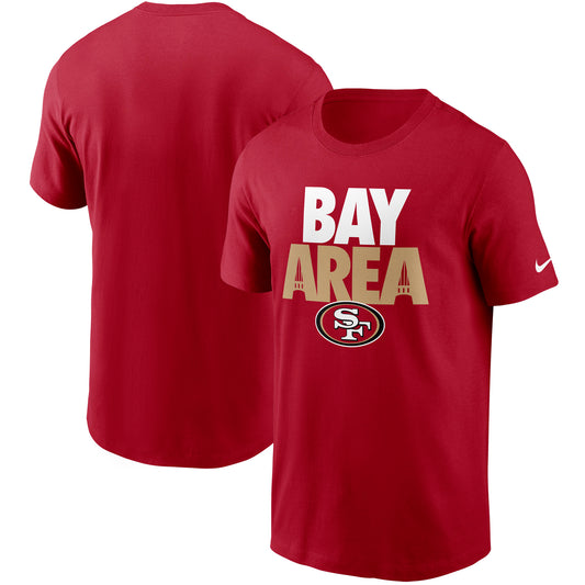 Men's Nike Scarlet San Francisco 49ers Hometown Collection Bay Area T-Shirt