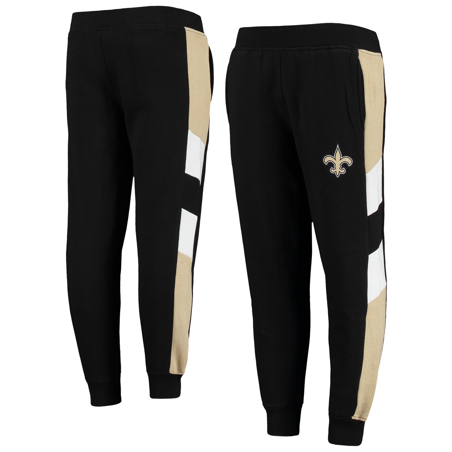 Youth Black New Orleans Saints Fleece Lounge Pants