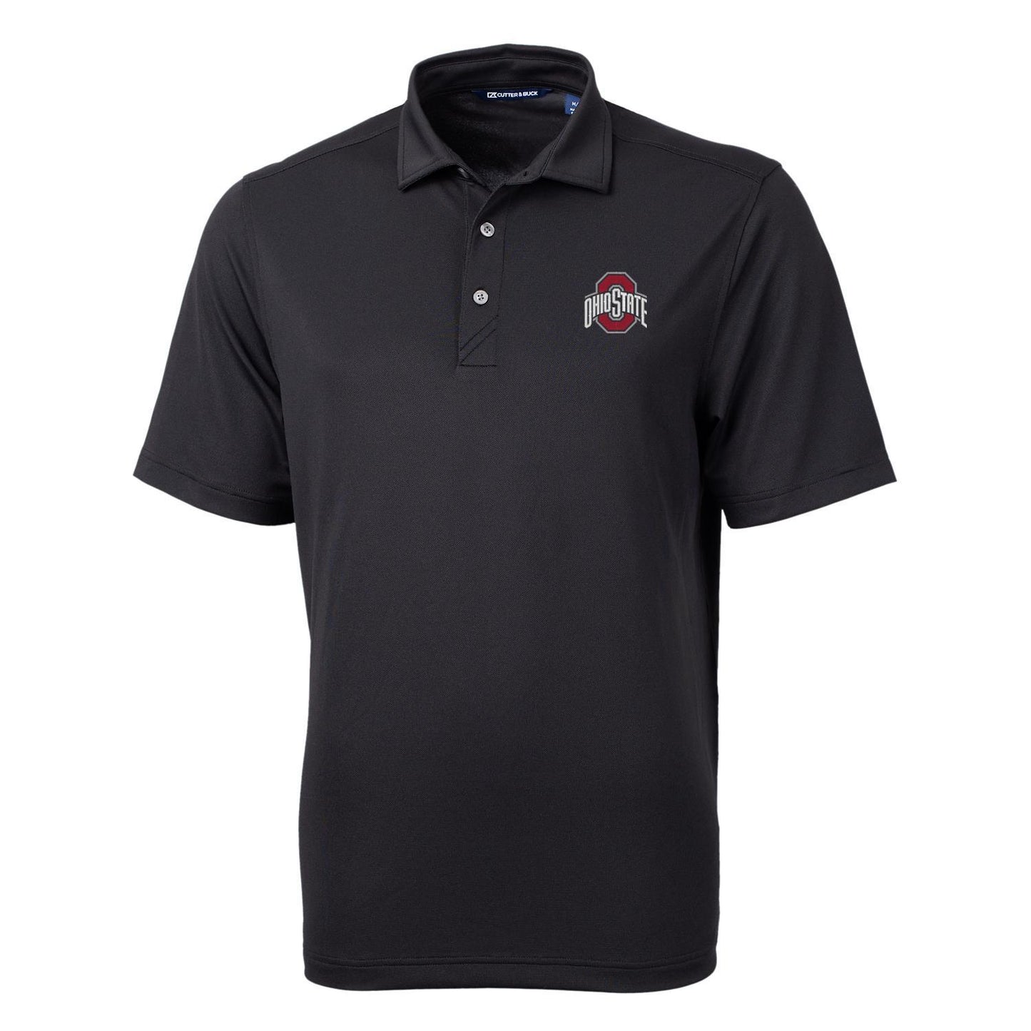 Men's Cutter & Buck Black Ohio State Buckeyes Virtue Eco Pique Recycled Polo